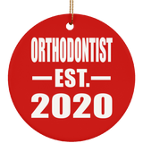Orthodontist Established EST. 2020 - Circle Ornament