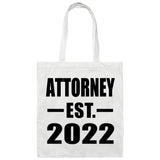 Attorney Established EST. 2022 - Tote Bag White