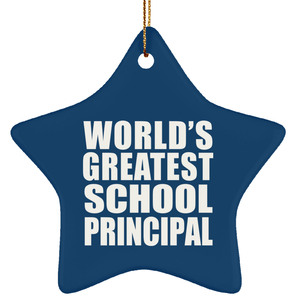 World's Greatest School Principal - Star Ornament