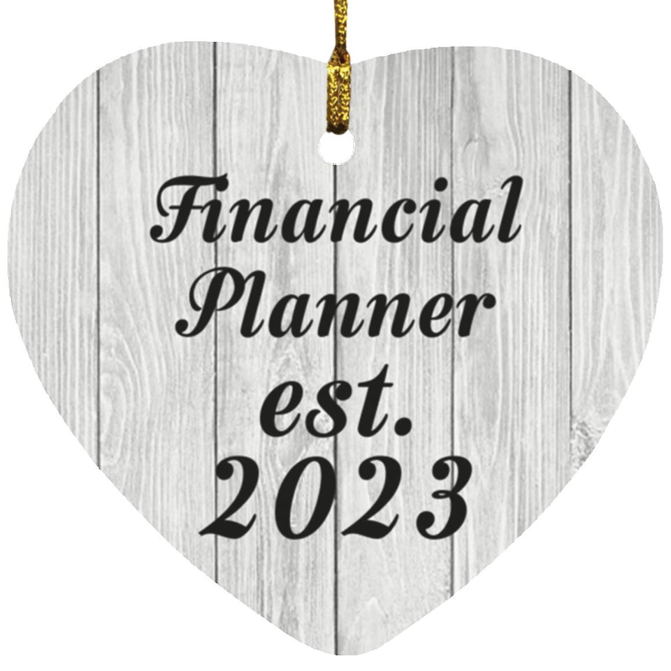 Financial Planner Established Est. 2023 - Heart Ornament F