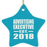 Advertising Executive Established EST. 2018 - Star Ornament