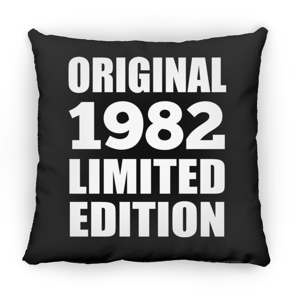 42nd Birthday Original 1982 Limited Edition - Throw Pillow Black