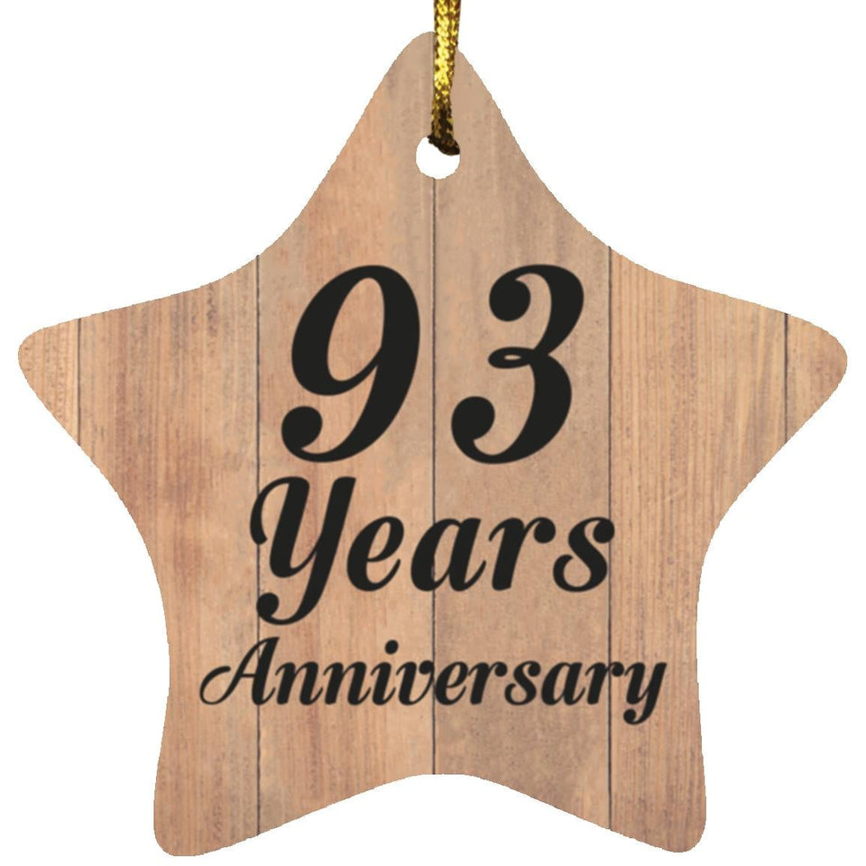 93rd Anniversary 93 Years Anniversary - Star Ornament C