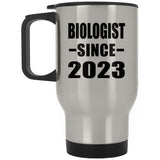 Biologist Since 2023 - Silver Travel Mug