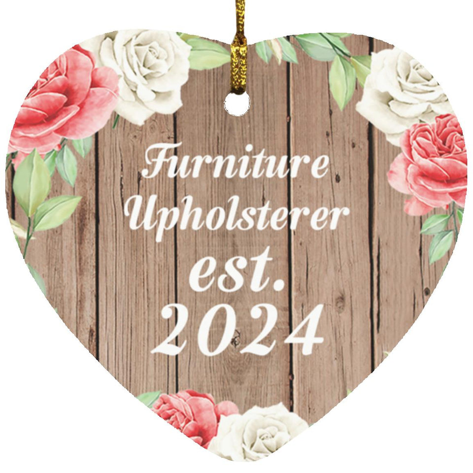 Furniture Upholsterer Established Est. 2024 - Heart Ornament B