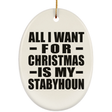 All I Want For Christmas Is My Stabyhoun - Oval Ornament