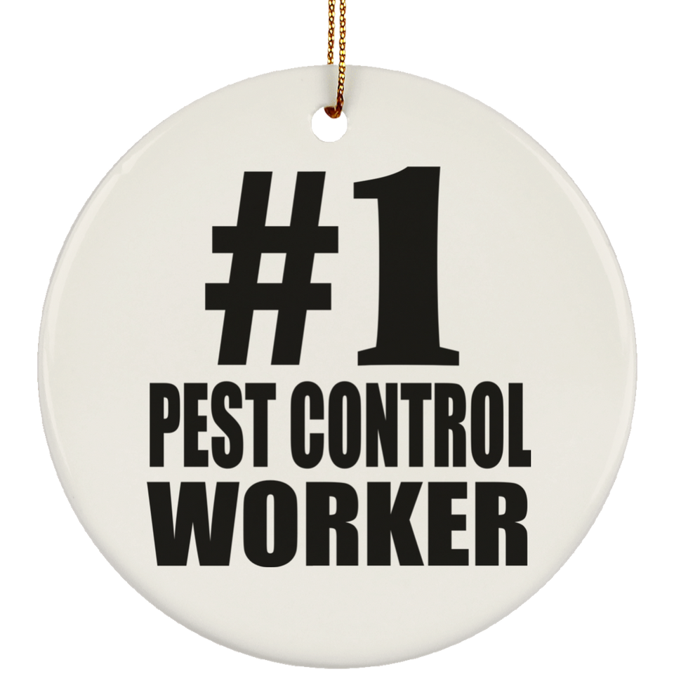 Number One #1 Pest Control Worker - Circle Ornament