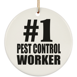 Number One #1 Pest Control Worker - Circle Ornament
