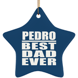Pedro Best Dad Ever - Star Ornament