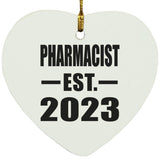 Pharmacist Established EST. 2023 - Heart Ornament