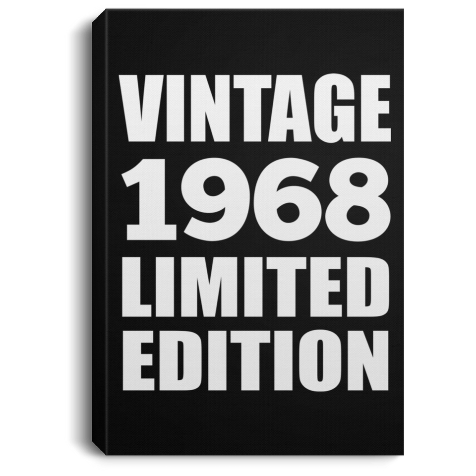 56th Birthday Vintage 1968 Limited Edition - Canvas Portrait
