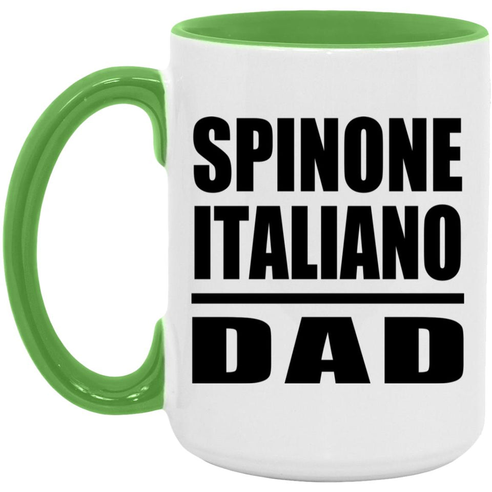 Spinone Italiano Dad - 15oz Accent Mug Green