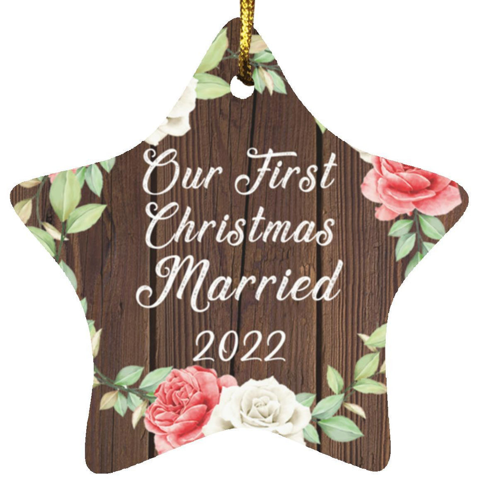 Our First Christmas Married 2022 - Star Ornament A