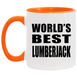 World's Best Lumberjack - 11oz Accent Mug Orange