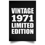 53rd Birthday Vintage 1971 Limited Edition - Poster Portrait