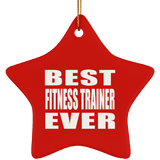 Best Fitness Trainer Ever - Star Ornament