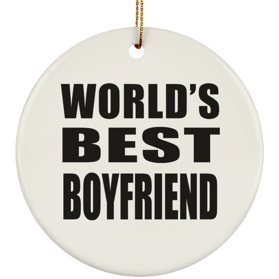 World's Best Boyfriend - Circle Ornament