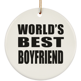 World's Best Boyfriend - Circle Ornament