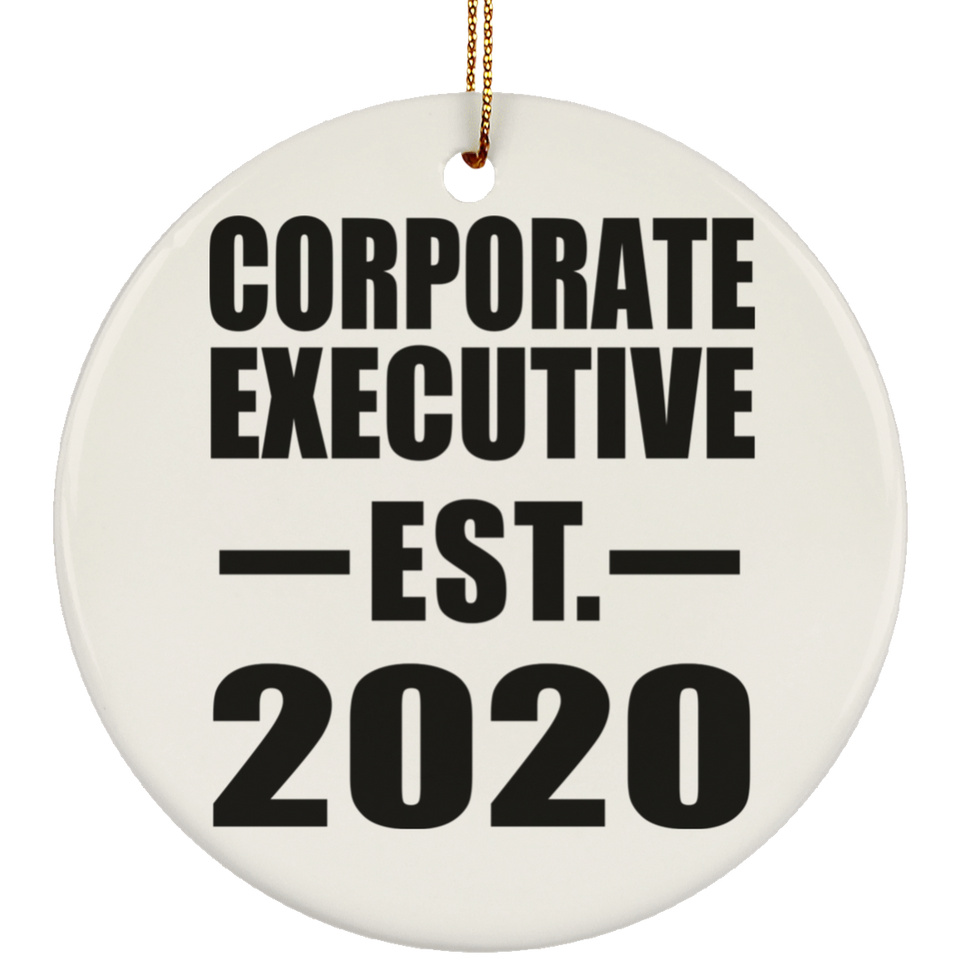 Corporate Executive Established EST. 2020 - Circle Ornament