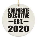 Corporate Executive Established EST. 2020 - Circle Ornament