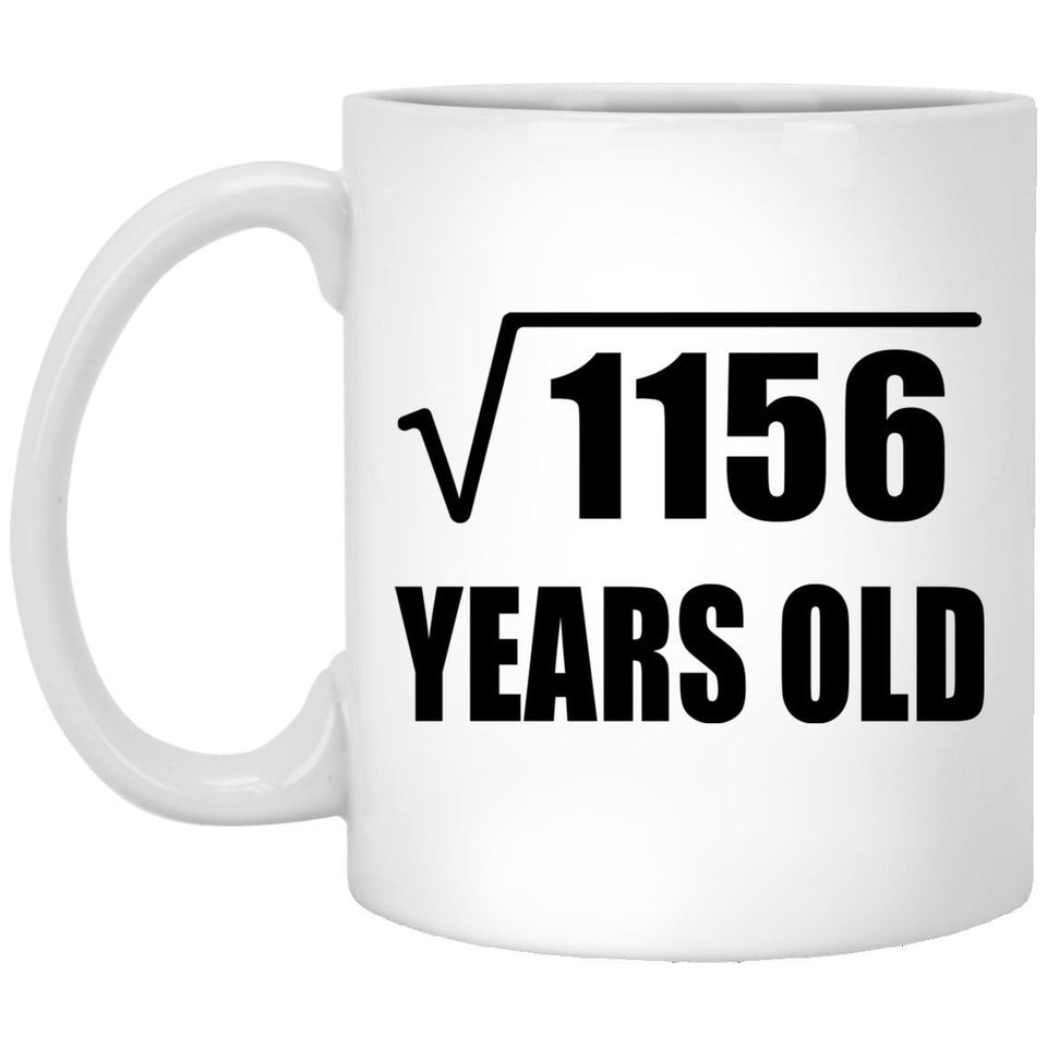 34th Birthday Square Root of 1156 Years Old - 11oz Coffee Mug
