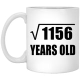 34th Birthday Square Root of 1156 Years Old - 11oz Coffee Mug