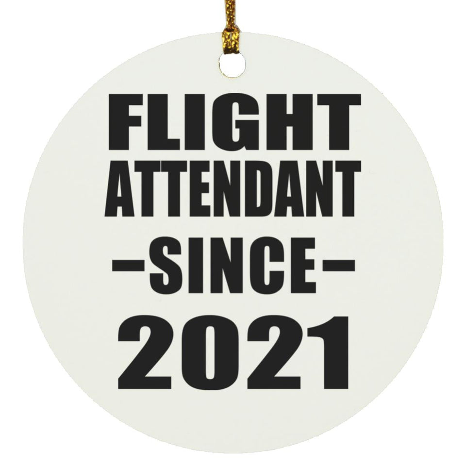 Flight Attendant Since 2021 - Circle Ornament