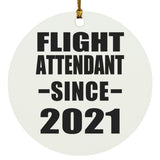 Flight Attendant Since 2021 - Circle Ornament