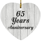 65th Anniversary 65 Years Anniversary - Heart Ornament F