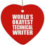 World's Okayest Technical Writer - Heart Ornament