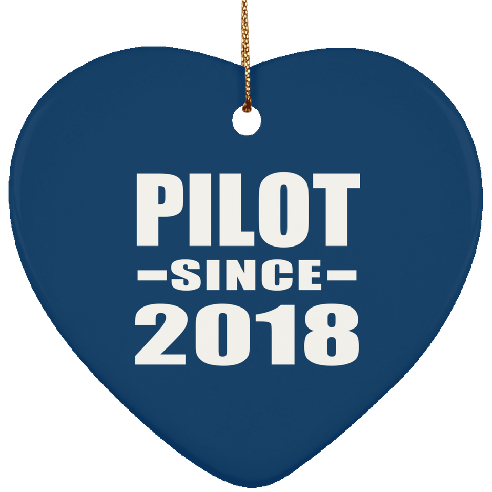 Pilot Since 2018 - Heart Ornament