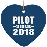 Pilot Since 2018 - Heart Ornament