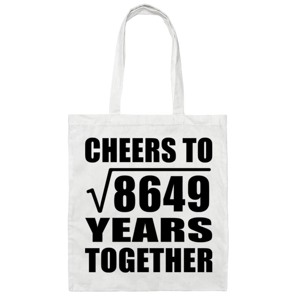 93rd Anniversary Cheers To Square Root of 8649 Years Together - Tote Bag White