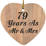 79 Years As Mr & Mrs - Heart Ornament C