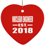 Nuclear Engineer Established EST. 2018 - Heart Ornament