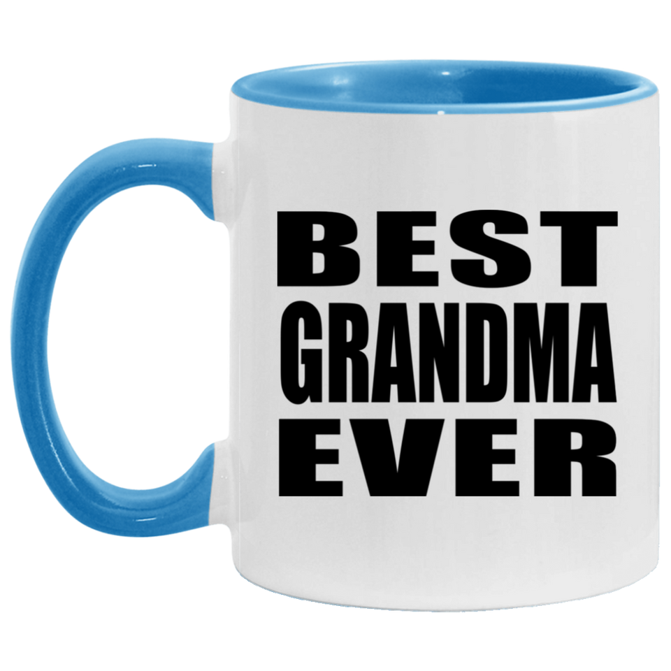 Best Grandma Ever - 11oz Accent Mug Blue