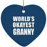 World's Okayest Granny - Heart Ornament