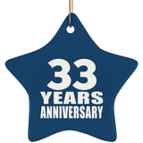 33rd Anniversary 33 Years - Star Ornament