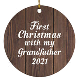 First Christmas With My Grandfather 2021 - Circle Ornament D