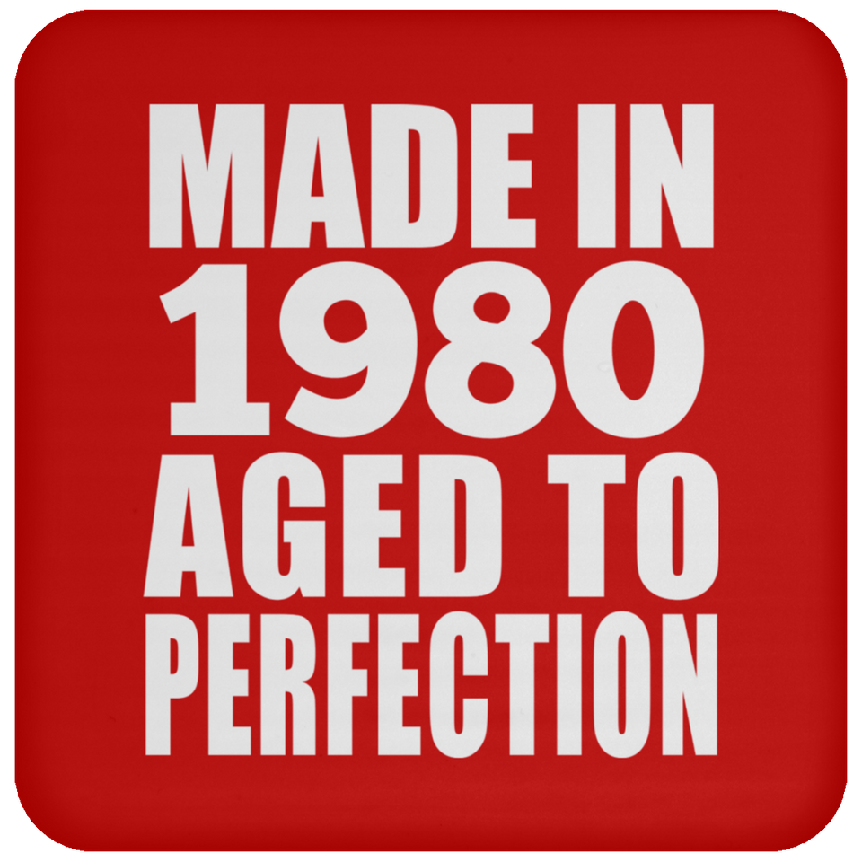 44th Birthday Made In 1980 Aged to Perfection - Drink Coaster
