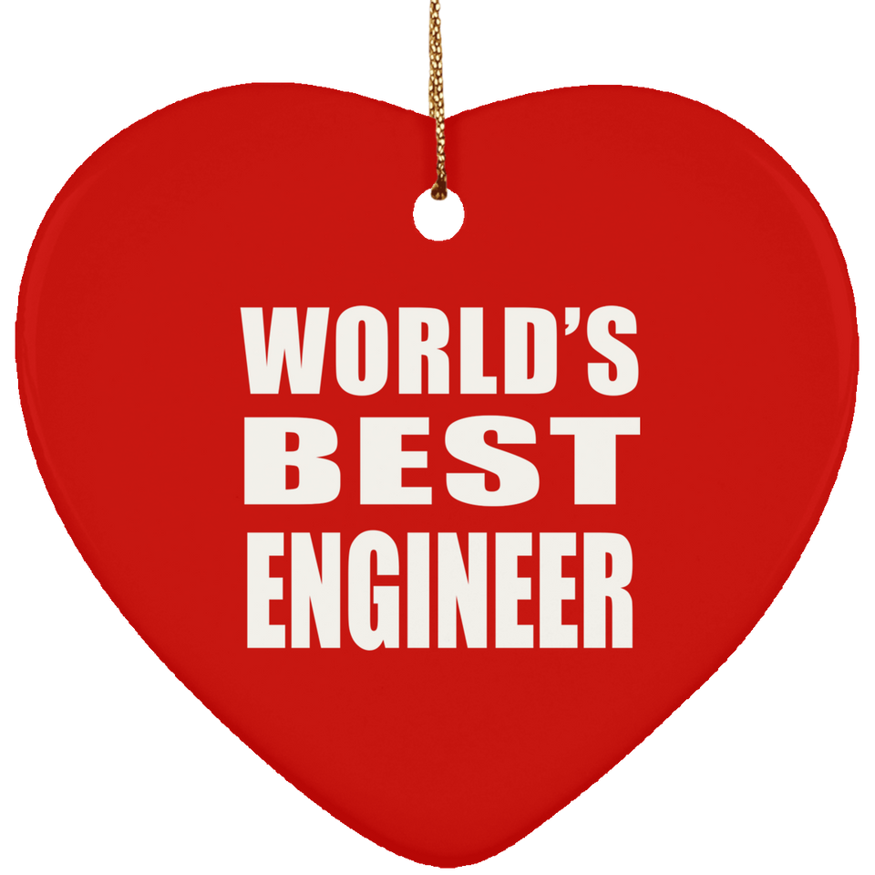 World's Best Engineer - Heart Ornament