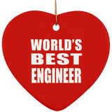 World's Best Engineer - Heart Ornament