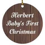 Herbert Baby's First Christmas - Circle Ornament D