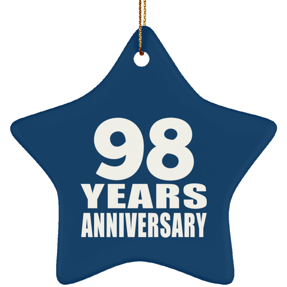 98th Anniversary 98 Years - Star Ornament
