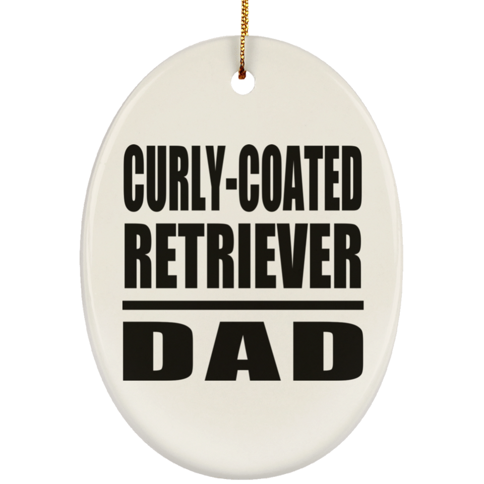 Curly-Coated Retriever Dad - Oval Ornament