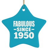74th Birthday Fabulous Since 1950 - Star Ornament