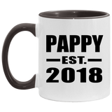 Pappy Established EST. 2018 - 11oz Accent Mug Black
