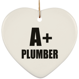 A+ Plumber - Heart Ornament