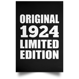 100th Birthday Original 1924 Limited Edition - Poster Portrait