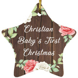 Christian Baby's First Christmas - Star Ornament A